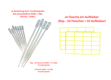 Tropfflaschen Braunglas mit Tropfeinsatz Dropper + 10ml 50ml 100ml +
