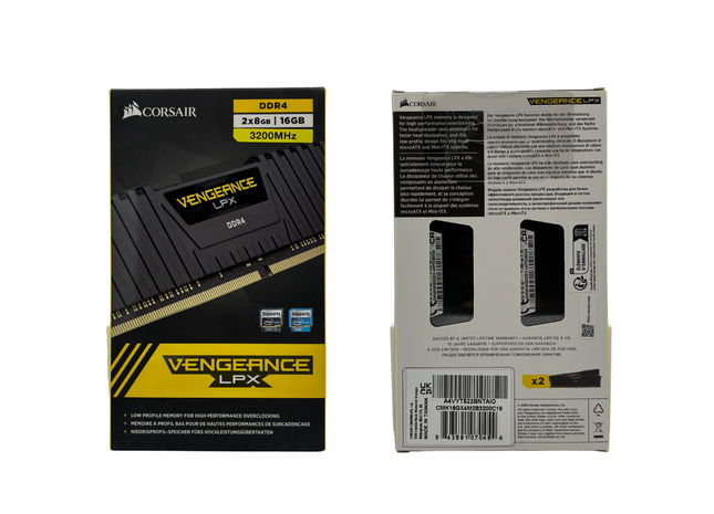 CORSAIR Vengeance LPX DDR4 RAM 16GB (2x8GB) Up to 3200MHz CL16-18-18-36 1.35V Intel AMD Desktop Computer Memory – Black (CMK16GX4M2B3200C16)