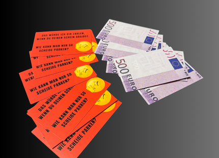 Falschparker Visitenkarten Parkverbot "500€ Design"