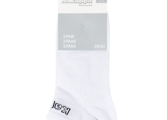 KAPPA Cotton Sneaker Socks white 3-pack