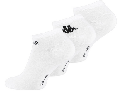 KAPPA Baumwoll Sneaker Socken weiß 3er Pack