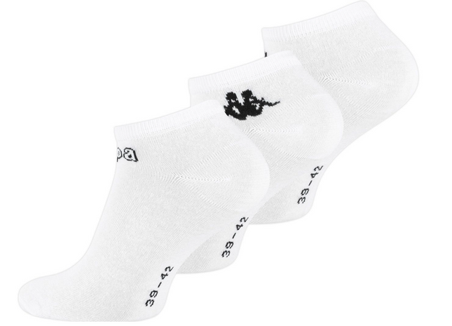 KAPPA Cotton Sneaker Socks white 3-pack