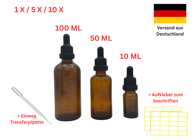 Braunglasflasche mit Pipette