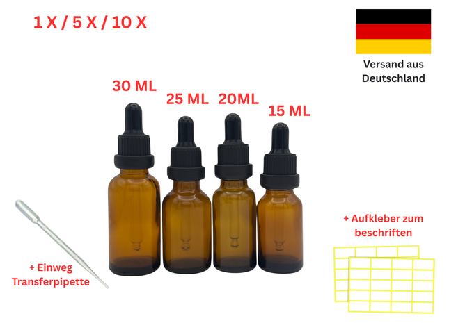 Braunglasflasche mit Pipette